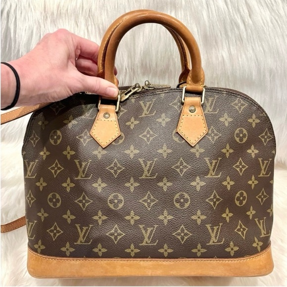 GOOD CONDITION! Authentic Louis Vuitton Alma PM Shoulder Bag Tote Handbag Purse - Picture 4 of 16